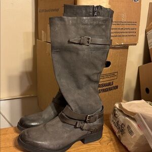 Miz Mooz Gray Heeled Boots